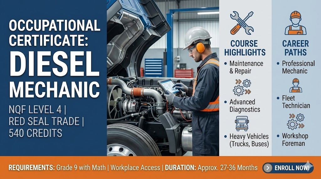 Occupational Certificate: Diesel Mechanic (NQF Level 4)