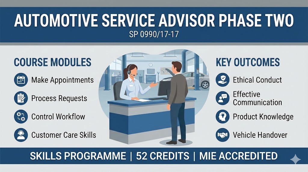 Automotive Service Advisor Phase Two (Skills Programme SP 0990/17-17)