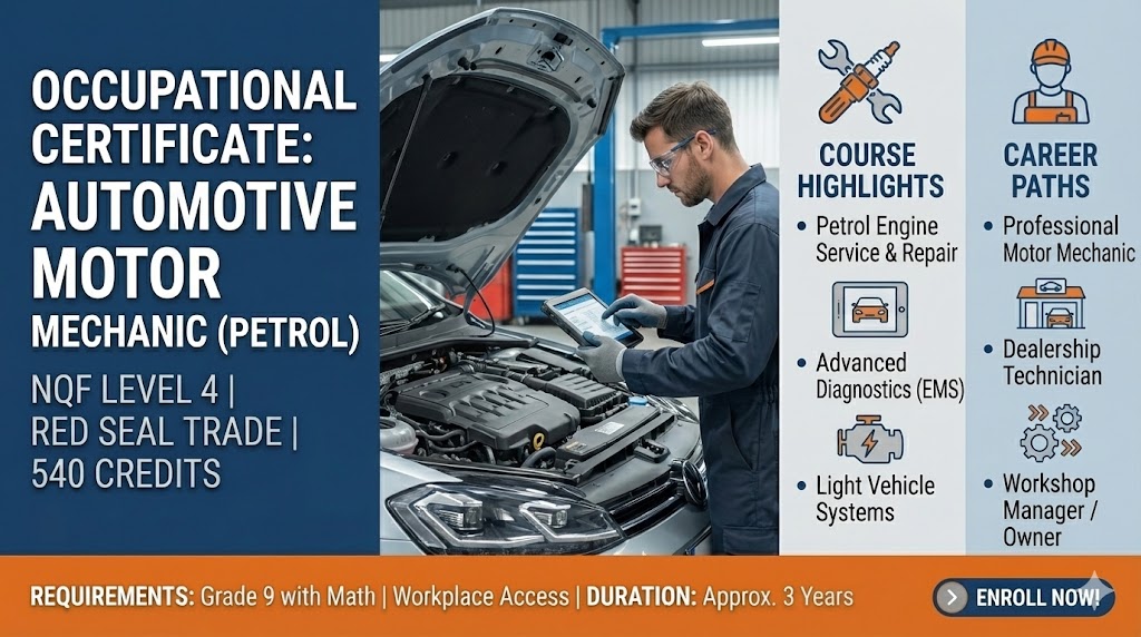 Occupational Certificate-Automotive Motor Mechanic-Training Records (Work Experience Module Log book)